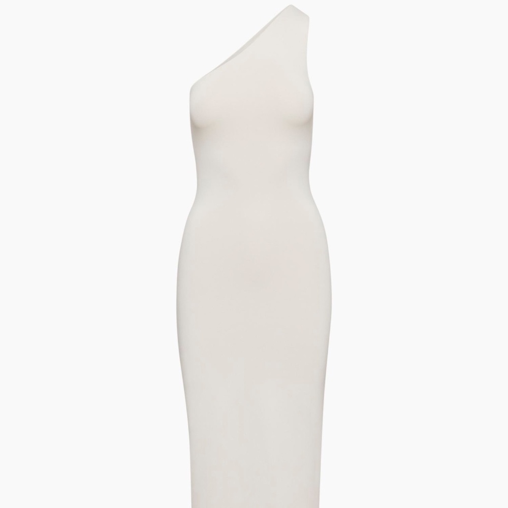 Aritzia One-Shoulder Cream Bodycon Dress
